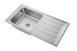 10050R Square Bowl Kitchen Sink With Drainboard 100x50cm