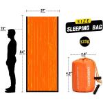 Emergency Sleeping Bag 2 Pack Lightweight Survival Sleeping Bags Thermal Sack