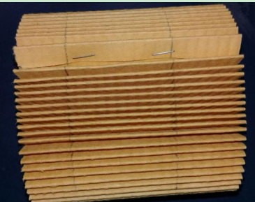 Orange Yellow Filter Material Full Glue Free From Curing Eco Oil Filter Paper