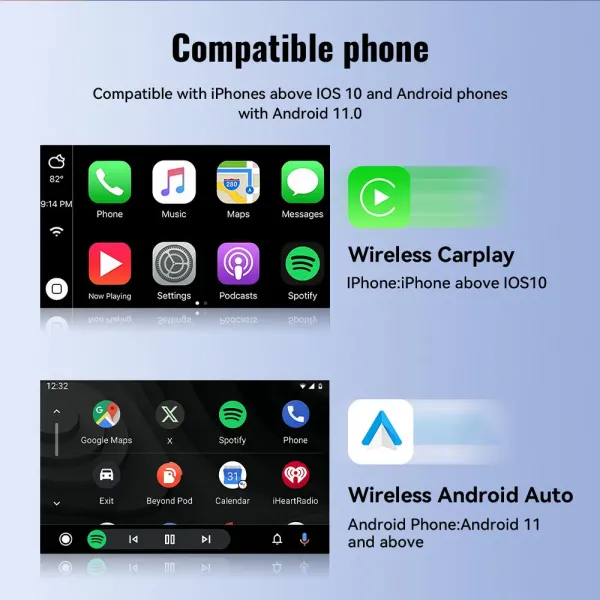 Wired To Wireless Carplay Box Android Auto Car Interconnection Converter Box