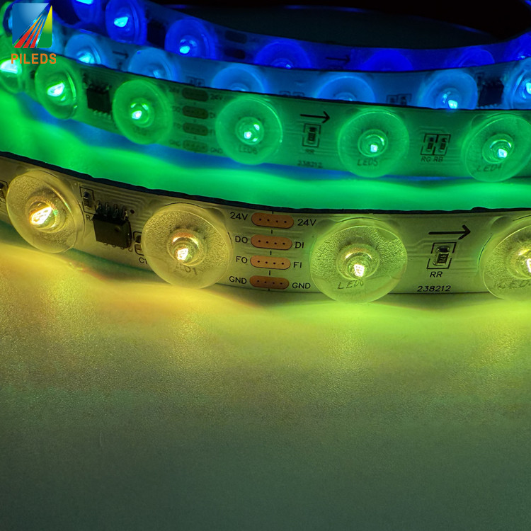 ARTNET Enhanced Magic RGB LED Strip 8 Segments with 48 Lights SPI Control Fresnel Type 12mm PCB Width Copper Body