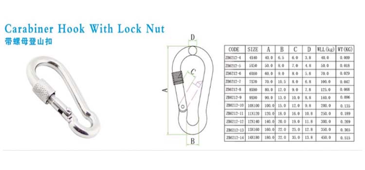 40mm Stainless Steel Carabiner Hook The Must-Have Accessory for Climbing Enthusiasts
