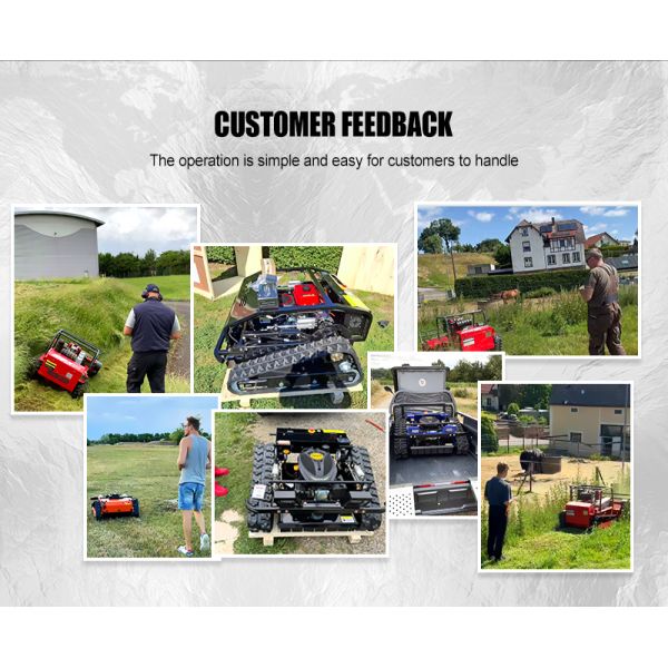 Gasoline Engine 4-Stroke Single Cylinder Cordless Slope Crawler Lawn Mower with 550MM Cutting Width and 45 Gradeability
