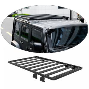 China Aluminium Roof Mount Basket for Jeep Wrangler JL JK JT Off Road Luggage Carrier Rack wholesale