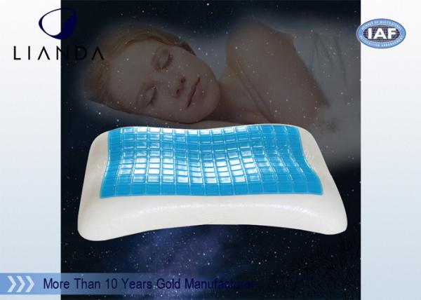 Quality Popular logo Gel Memory Foam Soft Cool Summer Pillow 60×34×10CM for sale