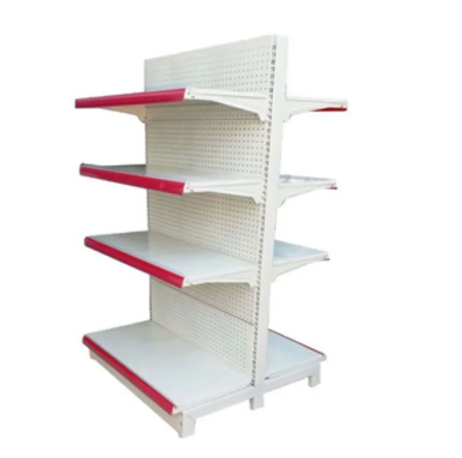 Factory custom metal shelves for handbag shop convenience store shelving light duty