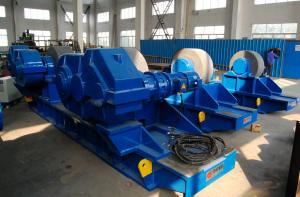 China Tank Dia 10M Motorized Traveling Welding Rotator SWL 600T With Hydraulic Idler on sale