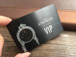 Matte PVD Black Brushed 0.8mm Metal Business Vip Card