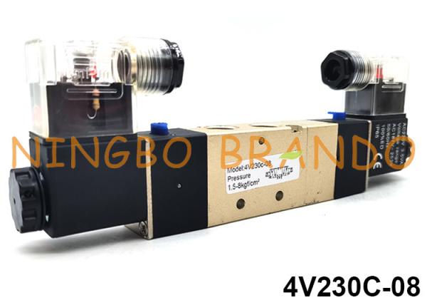 4V230C-08 Airtac Type Directional Controller Pneumatic Solenoid Valve 5/3 Way