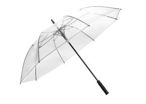 China PVC Straight Clear Dome Shaped Umbrella Automatic Open Arc 42 Inch 8 Ribs wholesale