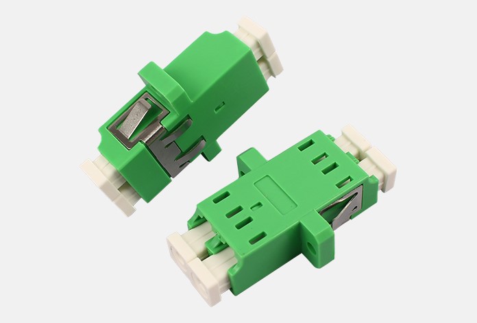 700 1 YF LC Fiber Optic Coupler Cusomized LC APC Duplex Adapter With Flange