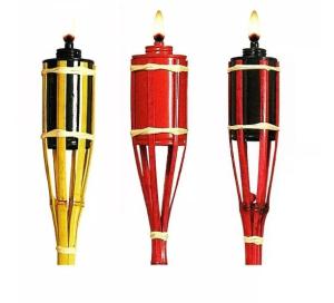 China Yard Deck Decoration Outdoor Natural Bamboo Torch Bamboo Tiki Torch wholesale