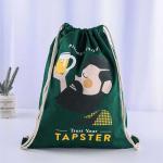 Grocery Polypropylene Reusable Drawstring Non Woven Bag 100Gsm Breathable