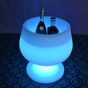 China Wine Plastic LED Ice Bucket Flashing Rechargeable For Outdoor wholesale