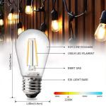 Warm White 2700K LED Holiday Lights Weatherproof Connect Multiple LED Bulb
