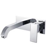Copper Panel Single Handle Brass Basin Faucet Chrome Finish