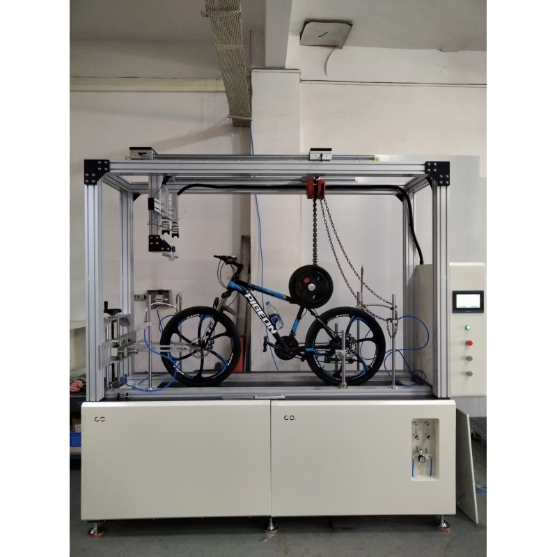 Bicycle Frame Fatigue Tester PLC Controlled Dynamic Durability Testing Machine for Frame Fork Wheel Suspension ISO 4210