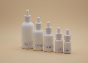 China White Ceramic Essential Oil Dropper Bottles 15ml Capacity Smooth Surface wholesale