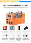 Outdoor Solar Portable Power Station 1000W Orange Solar Generator