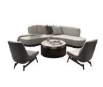 Modern Hotel Lobby Furniture With Metal Elments Light Color Eco Friendly
