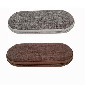 China Linen FELT Zipper Eyeglass Case Sports Sunglasses Case 164mm Length wholesale