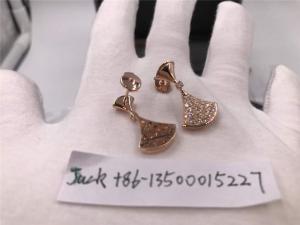 China full Diamonds earrings in 18 kt pink gold or yellow gold wholesale