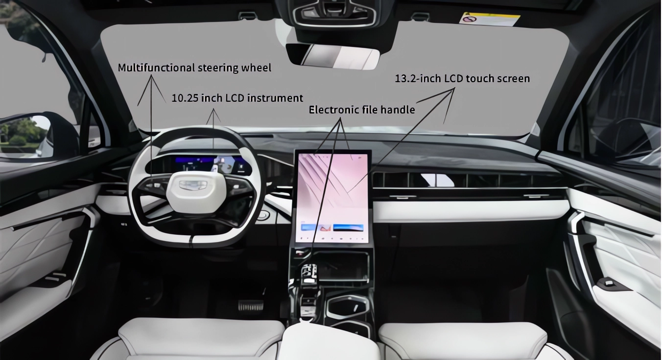 Electric Geely Boyue L SUV 5 Seater Gasoline Powered Hybrid 1.5T Fast Speed Exterior Rearview Mirror Maximum Power 200-250Ps