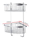 Shower Corner Basket Bathroom Items Satin Stainless Steel Finishing