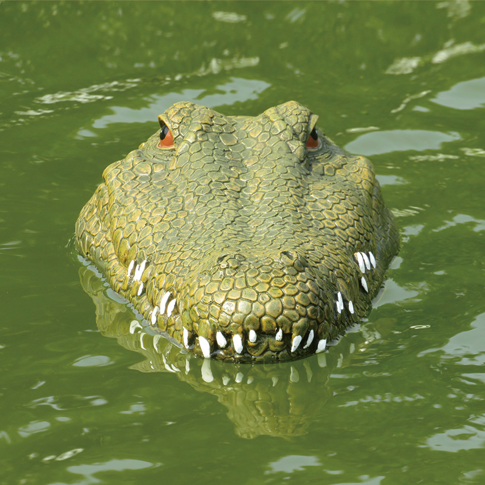 2.4ghz Remote Control RC Boat Simulation RC Crocodile Head Army Color