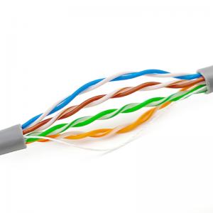 China Cat5e Unshielded Twisted Pair Networking Cable With 24AWG Conductor 4 Pair LAN Cable wholesale