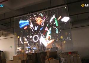 China P10 Indoor Transparent LED TV Display RGB 800W/Sqm wholesale