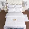 Buy cheap Custom Embroidery Logo Hotel Cover Sheet Set Four Pcs 100% Cotton King Size Bed from wholesalers