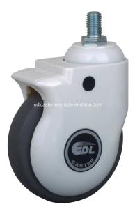China 125mm Diameter Threaded Swivel TPU Medical Caster E5735-77 for Rehabilitation Equipment wholesale