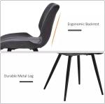 High Durability Minimalist Faux Leather Padded Dining Chairs Scratch Resistance