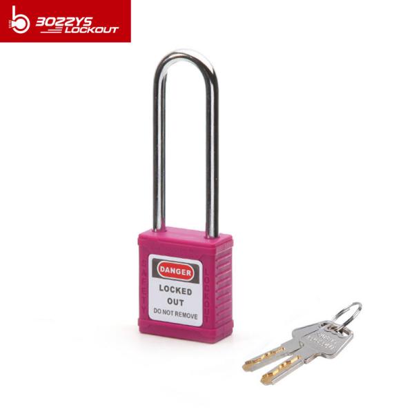 76MM Steel Shackle Safety Lockout Padlocks ISO9001 Certification For Industrial