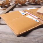 Crazy Horse Leather Travel Passport Holder with RFID Protection and Credit Card