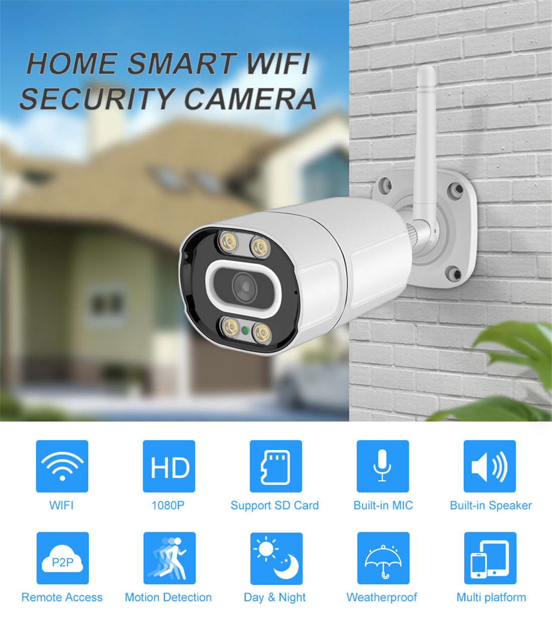 1080P Sucurity Camera IP66 Waterproof Bullet Camera(AK8643)