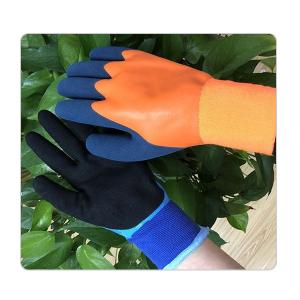 China 26CM 7G Terry Brushed Knit XL Rubber Mechanic Winter Construction Gloves wholesale