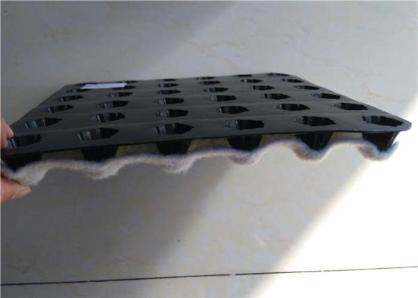 Geocomposite Drain Black Color Dimpled Plastic Drain Sheet For Underground
