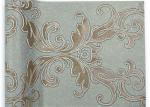 Waterproof PVC Green Damask Victorian Pattern Wallpaper With Non Woven Materials