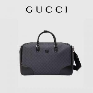 China Black Travel GG Supreme Tote Bag Gucci Mens Messenger Canvas Interlocking Double G wholesale