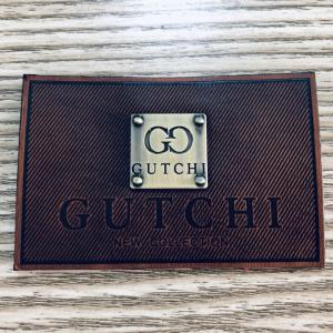 China Eco Friendly custom leather patches Shiny Metal Logo For Cowboy Clothing wholesale