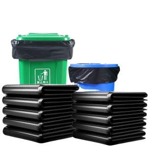China Industrial Heavy Duty Black Garbage Bags for Outdoor Trash Can Liners Household Products wholesale