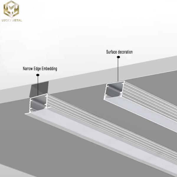 Streamlined Track Corner Aluminium Led Strip Profile Light Commercial