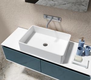 China Solid Surface Counter Top Basin Smooth Non Porous Seamless Joint wholesale