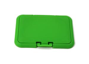 China Green Plastic Wet Tissue Wipe Box Flip Top Cap Length 79.5mm wholesale