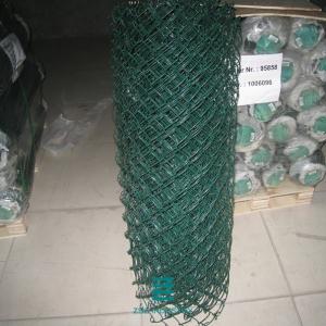 China Galvanized Wire Mesh Fence Rolls Pvc Coated Chain Link Fence Green Color wholesale