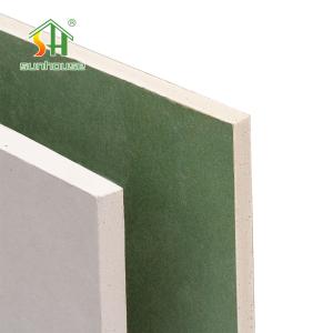 China 4x8 Green Color Gypsum Plaster Boards Moisture Resistant For Drywall wholesale