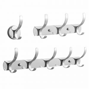 China Modern Stainless Steel Robe Hooks , 8 Hook Wall Mounted Coat Rack For Entryway wholesale