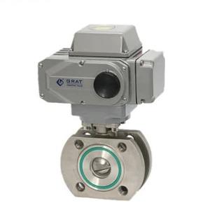 DN80 Short Body Electric Actuated Ball Valve Stainless Steel Regulating Ball
